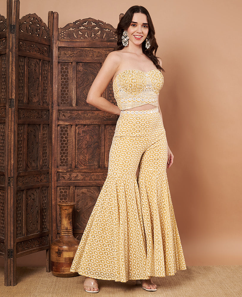 Yellow Chandani Cordset Sharara