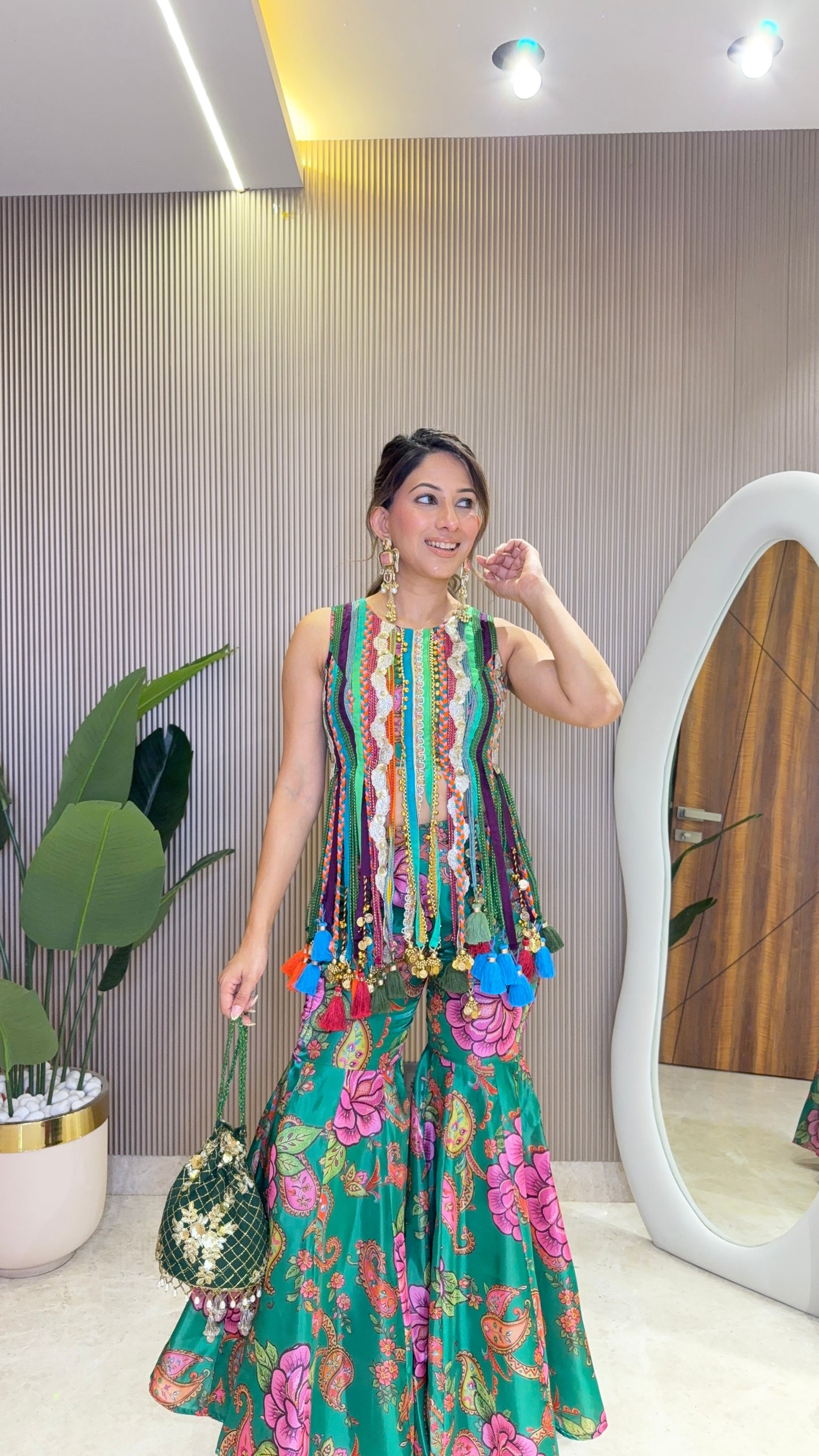 Carnival Bloom Tassel Co-ord Set