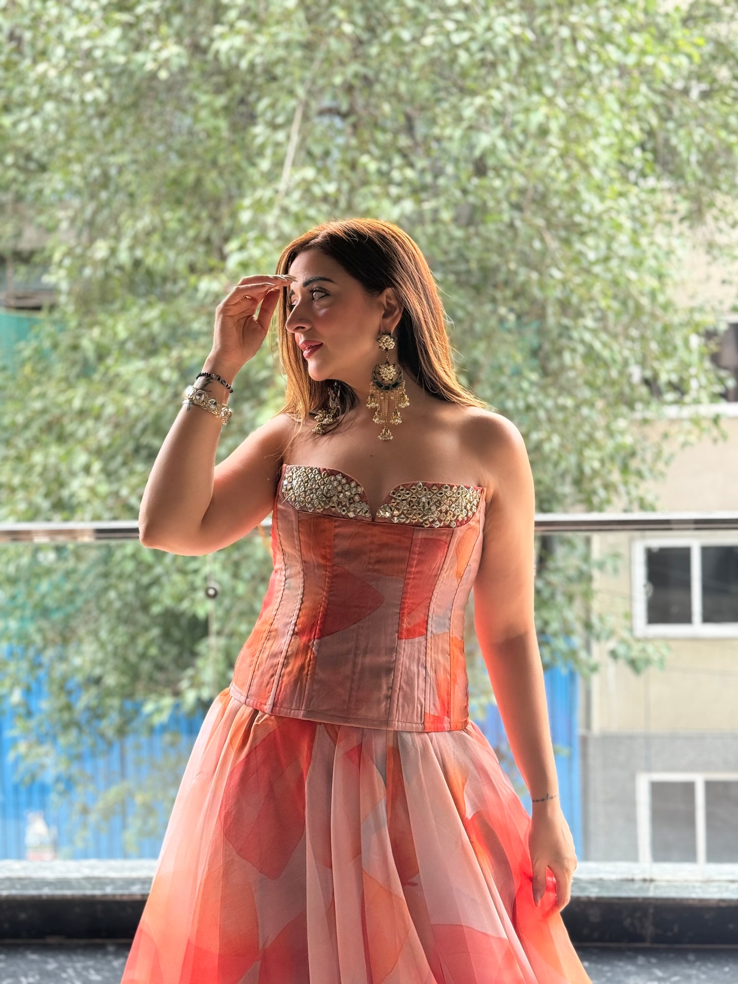 Floral Corset With Sequence