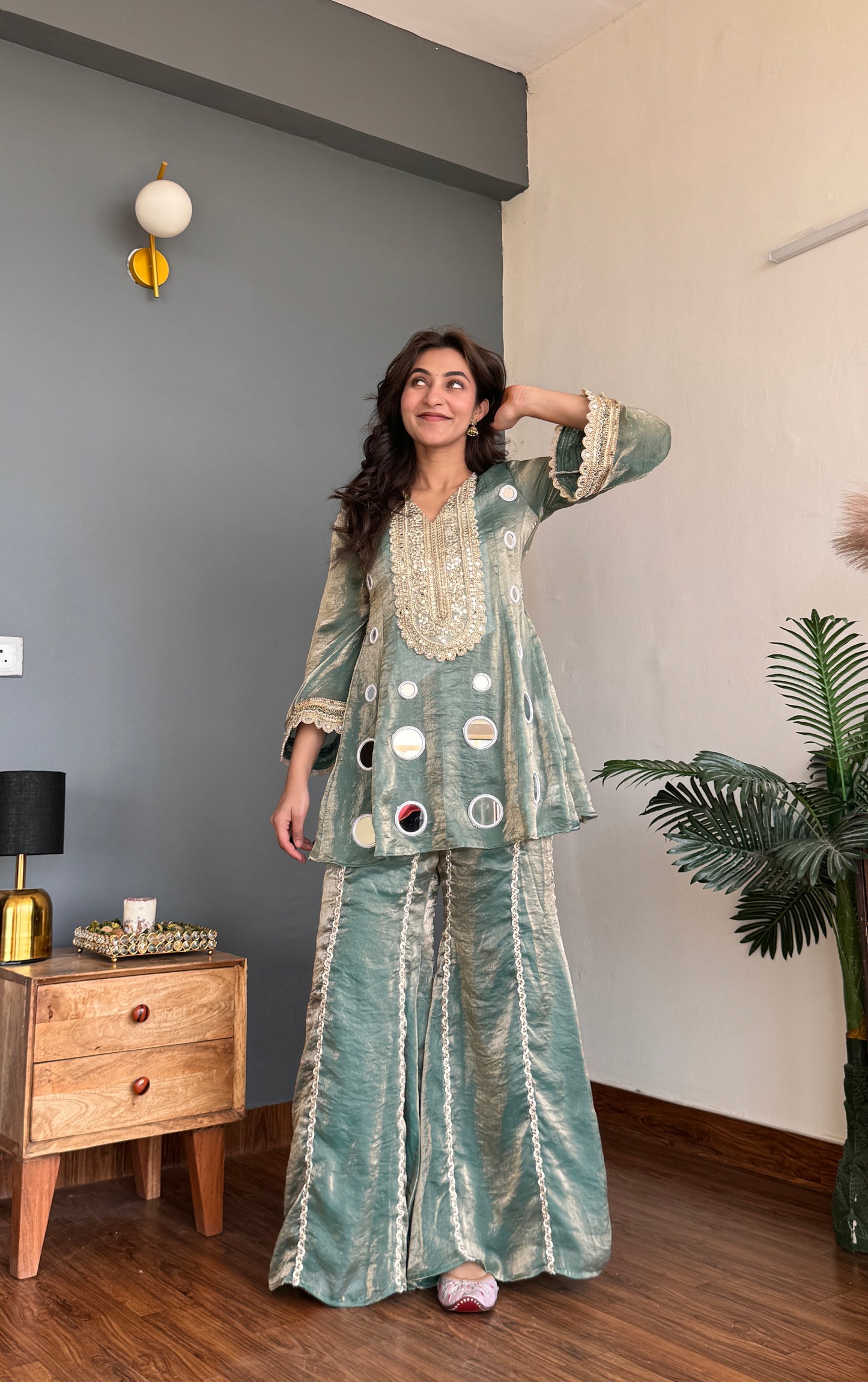 Mint Mirror Masti Co-ord Set