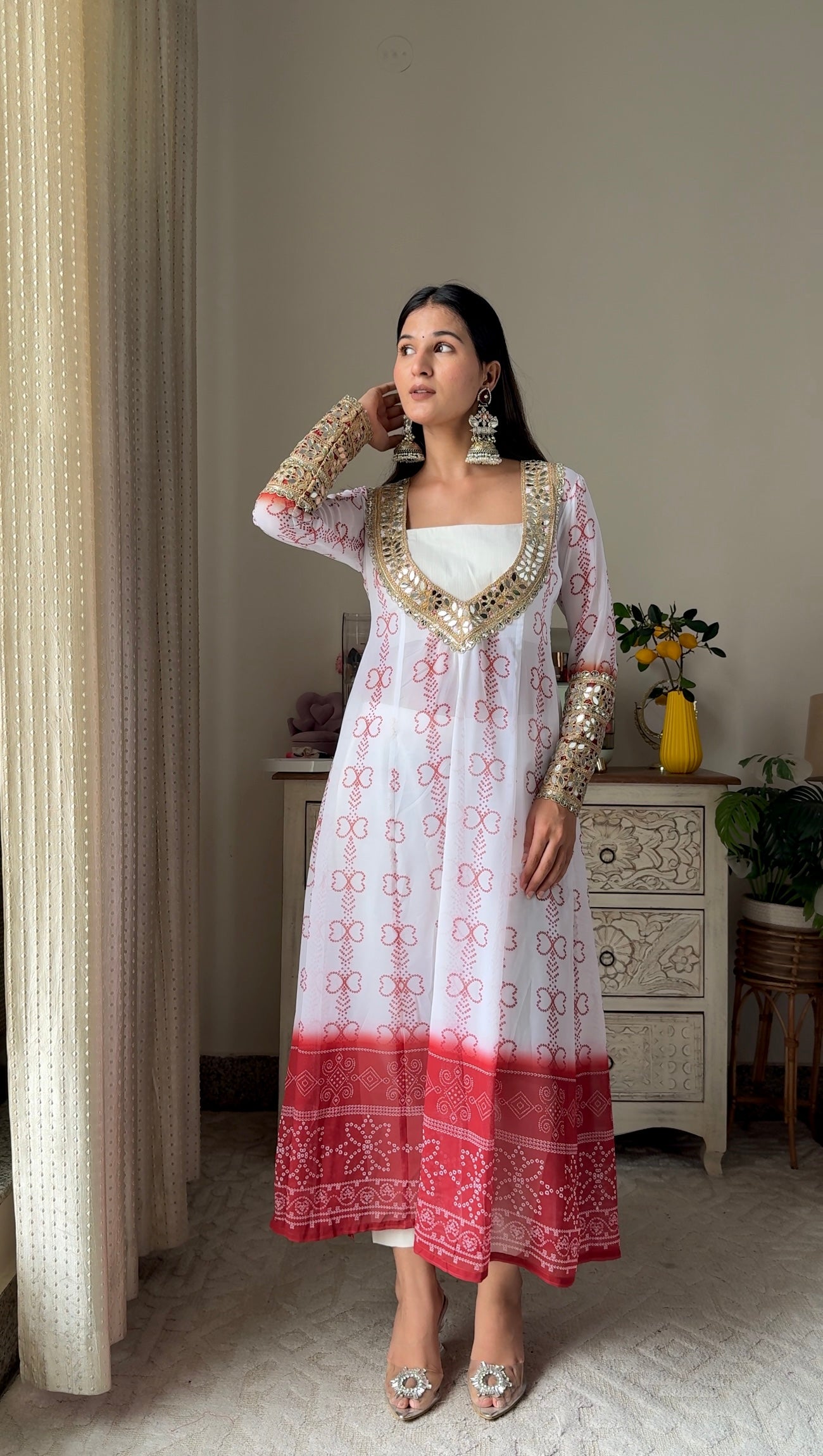 Laal Gulab Mirror Kurta Pant