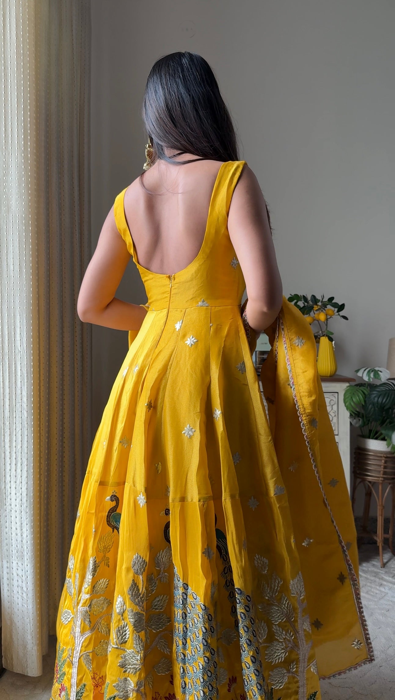 Surajmukhi Peacock Anarkali