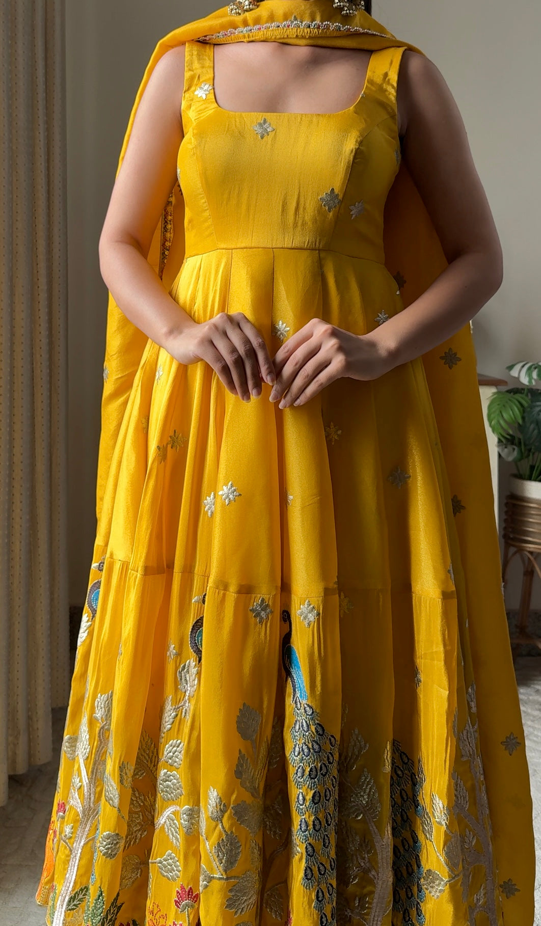 Surajmukhi Peacock Anarkali