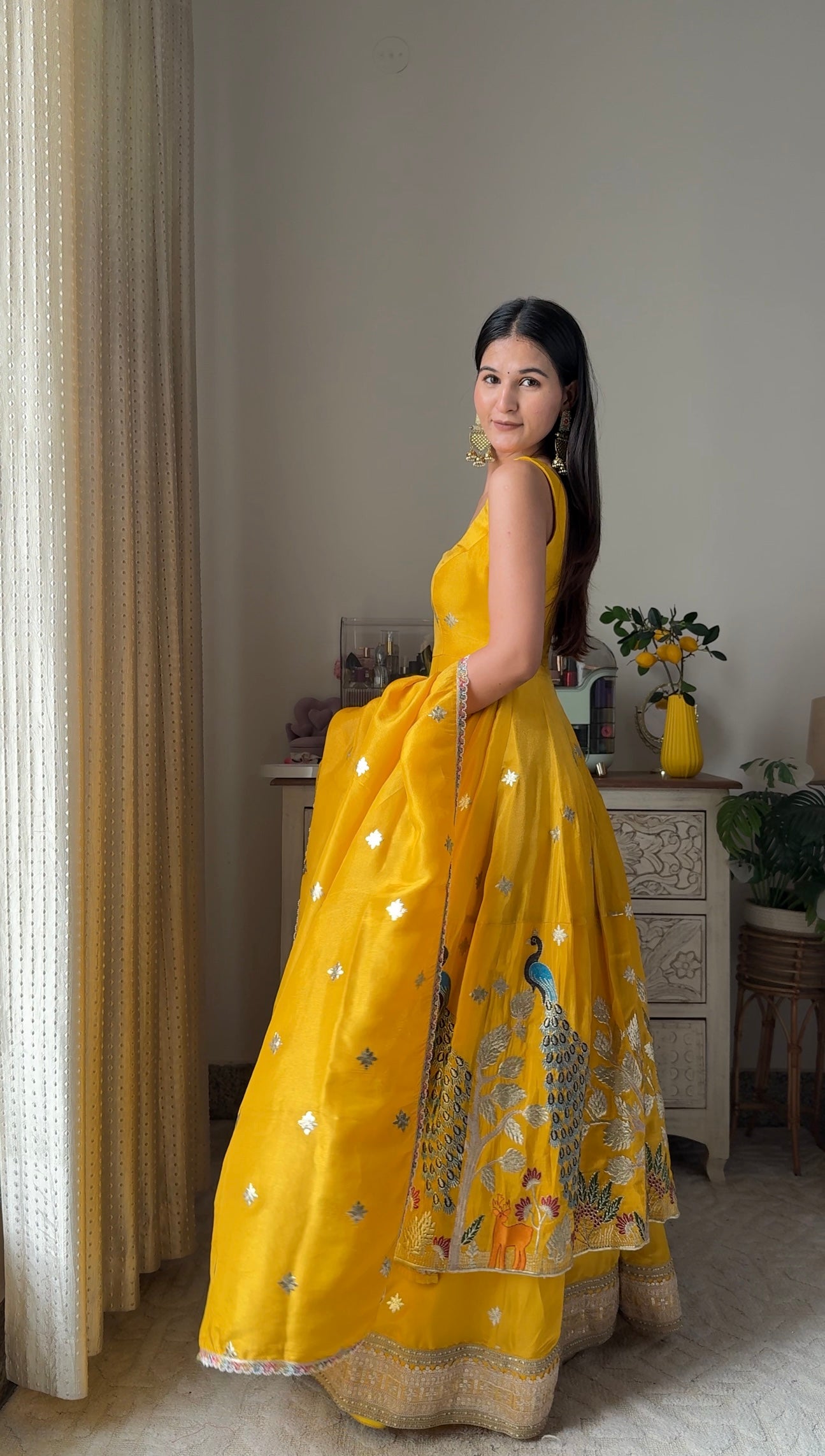 Surajmukhi Peacock Anarkali