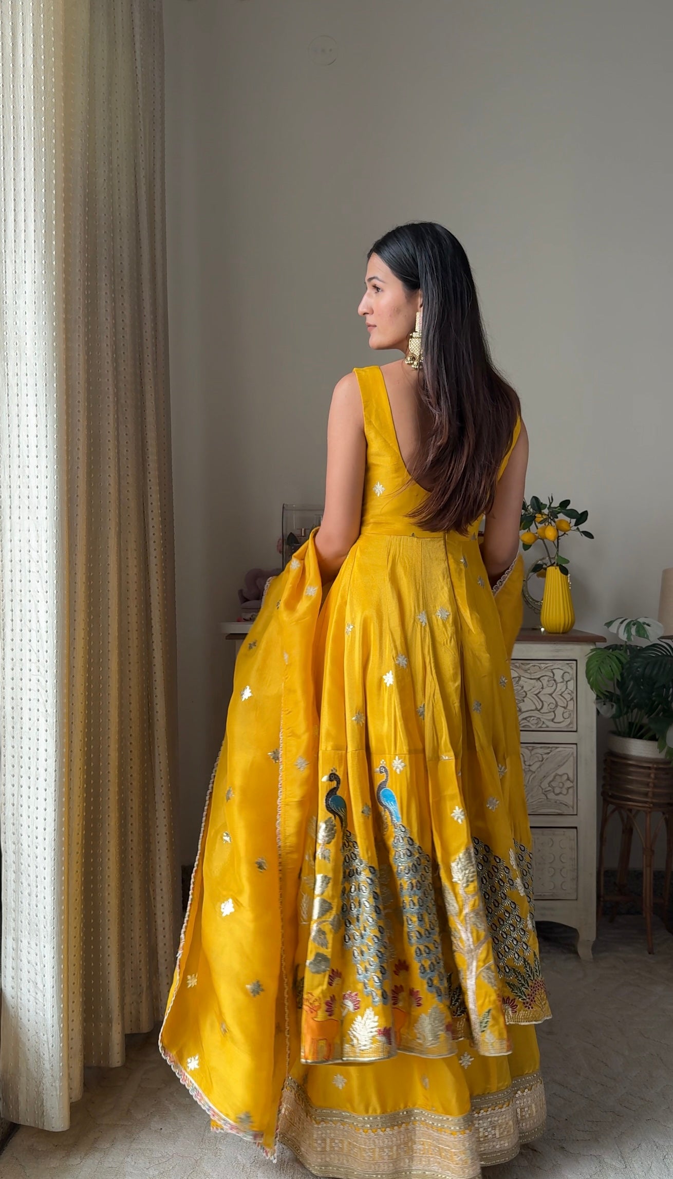 Surajmukhi Peacock Anarkali