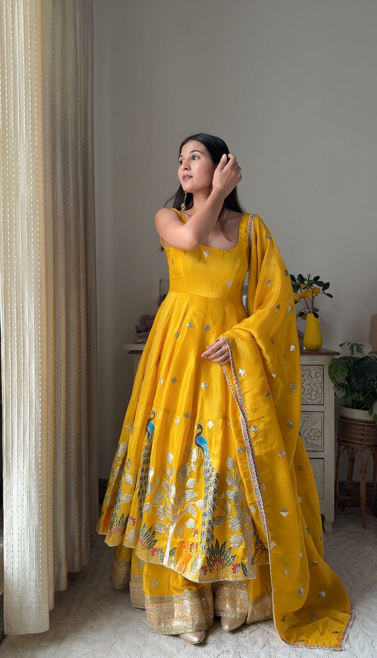 Surajmukhi Peacock Anarkali