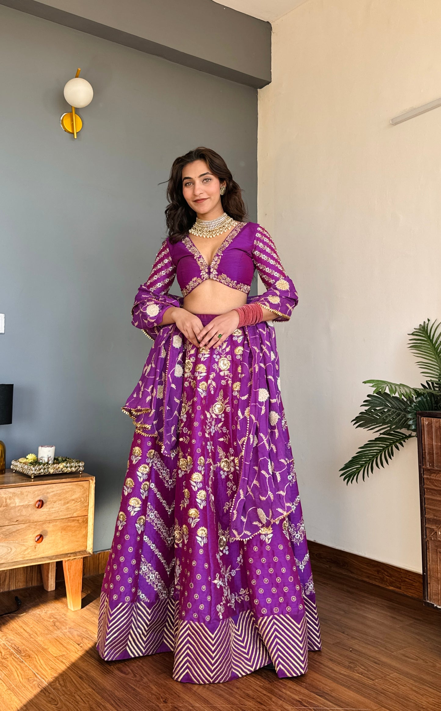 Jamuni Jaal Lehenga Set