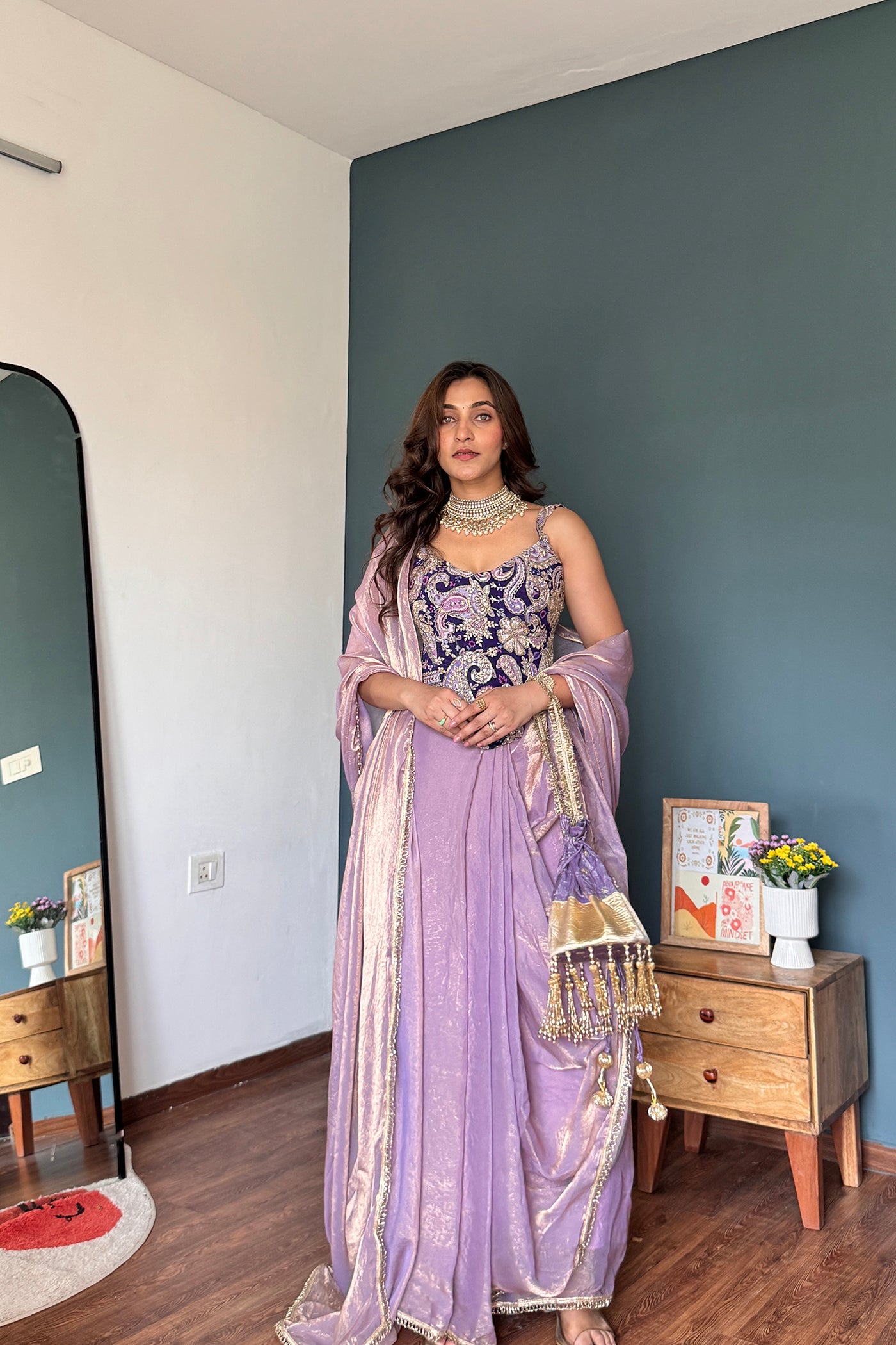 Moonmist Drape Corset Saree