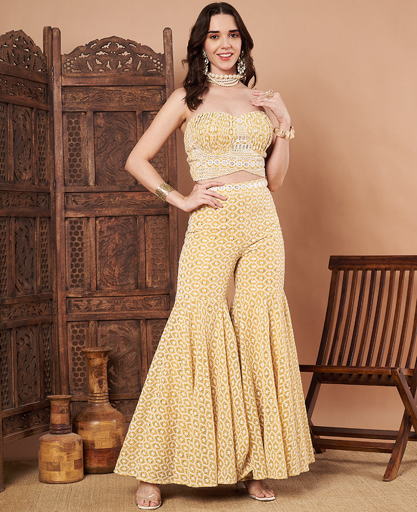 Yellow Chandani Cordset Sharara