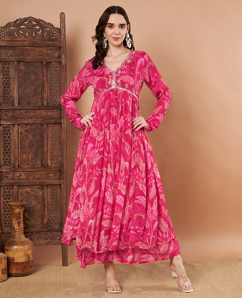 Rose Digital Kurta Plazzo