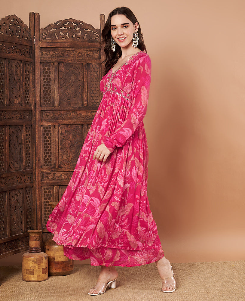 Rose Digital Kurta Plazzo