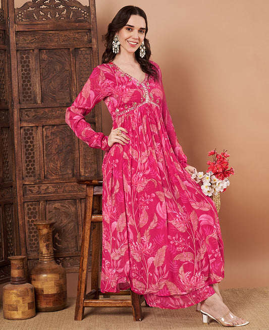 Rose Digital Kurta Plazzo