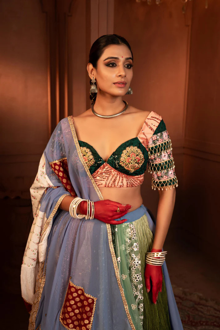 Devi Inayat Silk and Georgette Lehenga