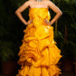 Saffron Ruffle Gown