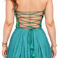 Morpankh Teal Corset Drape Skirt Set
