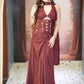 Wine Whimsy Draped Skirt Set