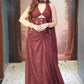 Wine Whimsy Draped Skirt Set