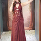 Wine Whimsy Draped Skirt Set