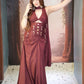 Wine Whimsy Draped Skirt Set