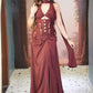 Wine Whimsy Draped Skirt Set