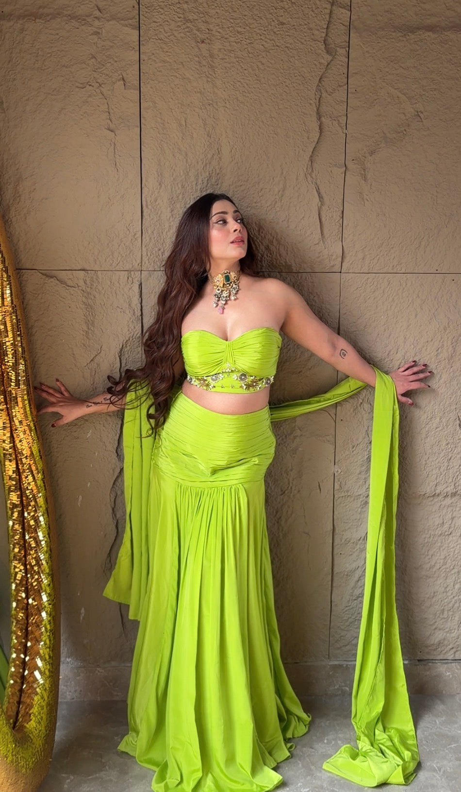 Ceremonial Bloom Cordset with Dupatta