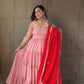 Peach Rose Petals Anarkali