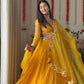 Saffron Gold Amber Lehanga Dupatta
