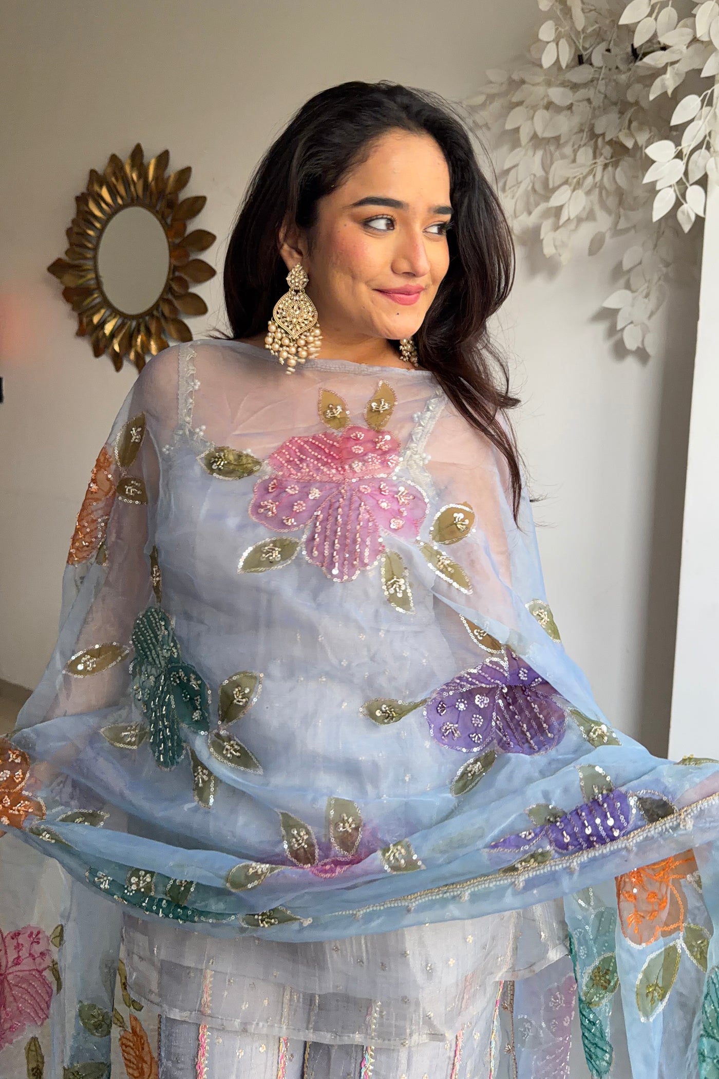 Phool Baadal Organza Palazzo Set