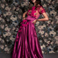 Magenta Floral Gown