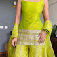 Tota Lime Green Kurta Sharara Set