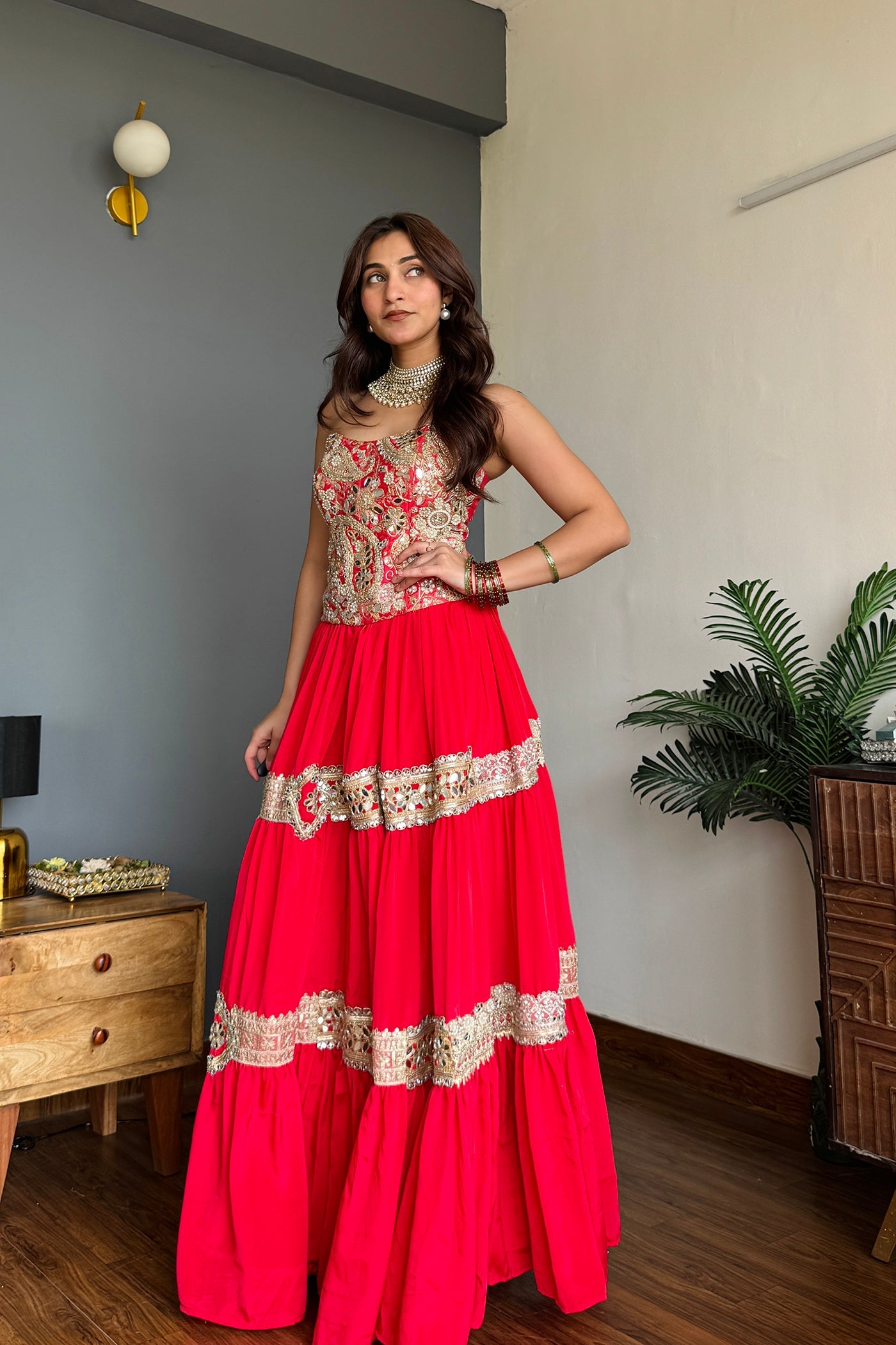 KumkumMeher Corset Lehanga Set