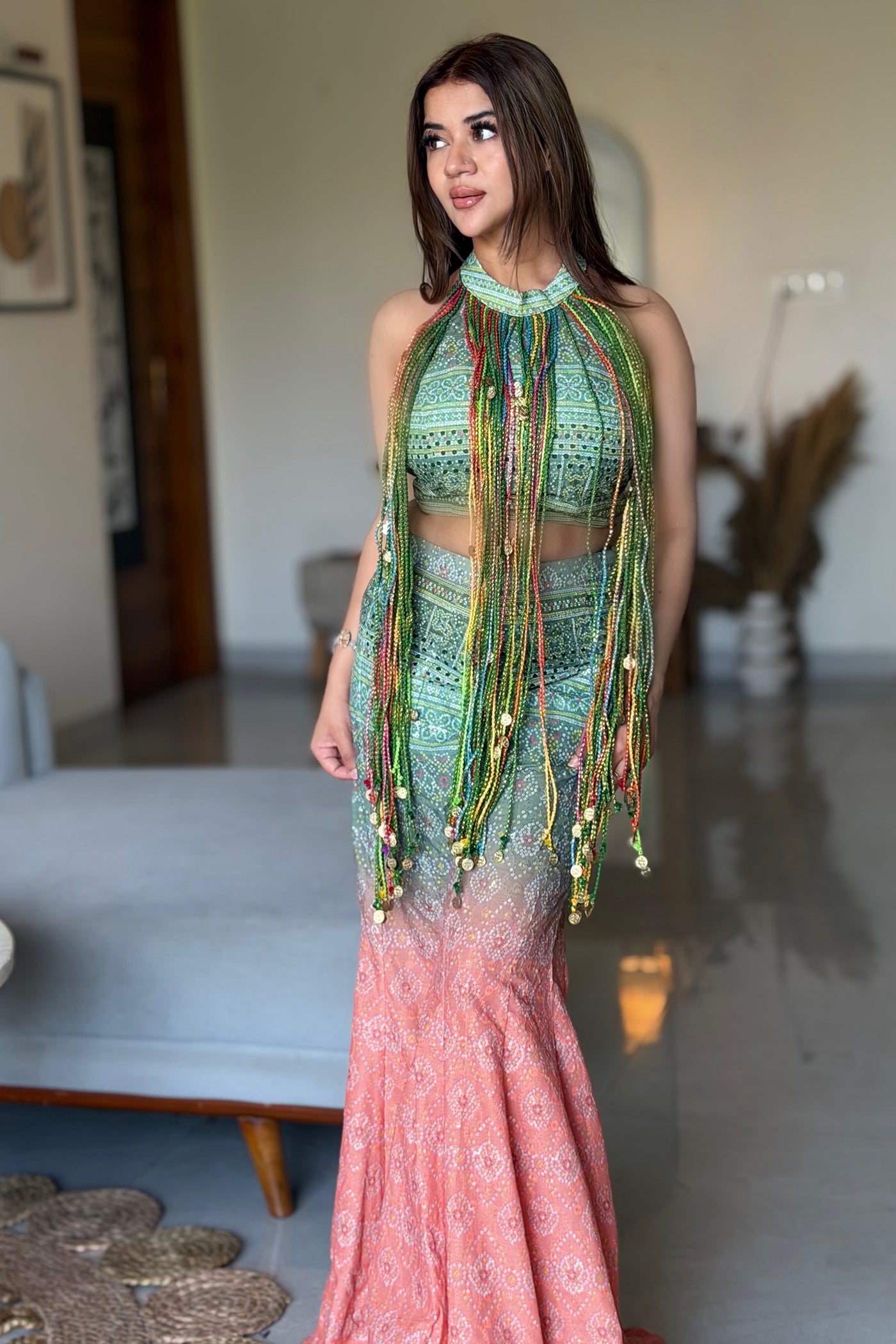 Rangrez Tassel Drape Set