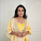 Yellow Batik Kaftan Kurta Set