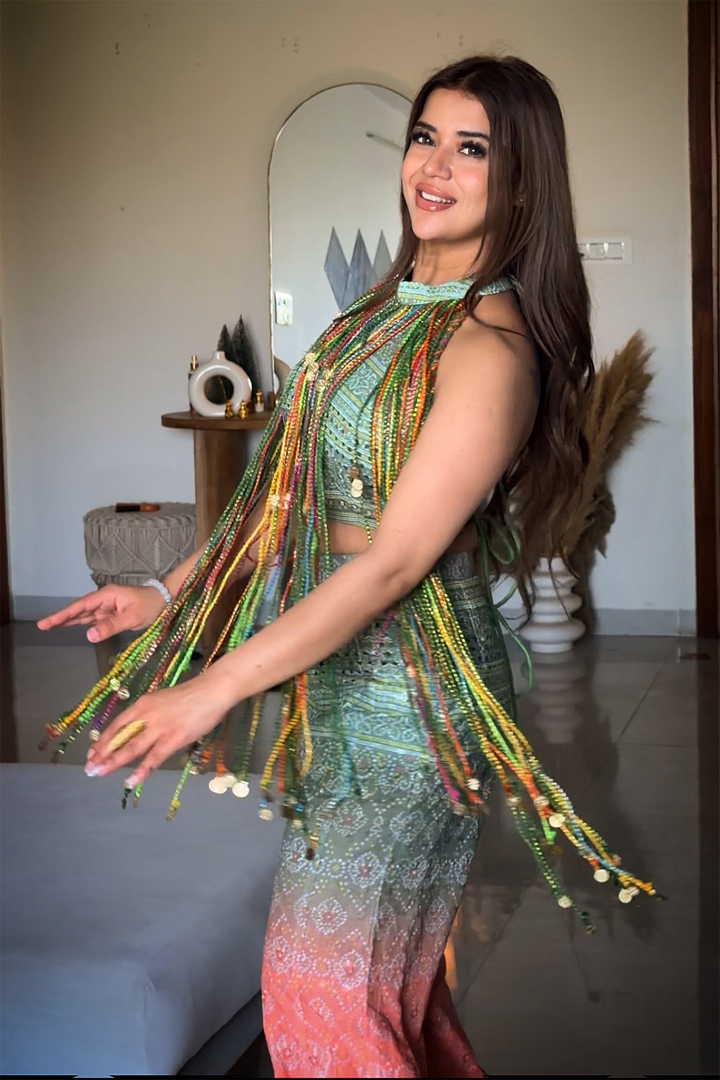 Rangrez Tassel Drape Set