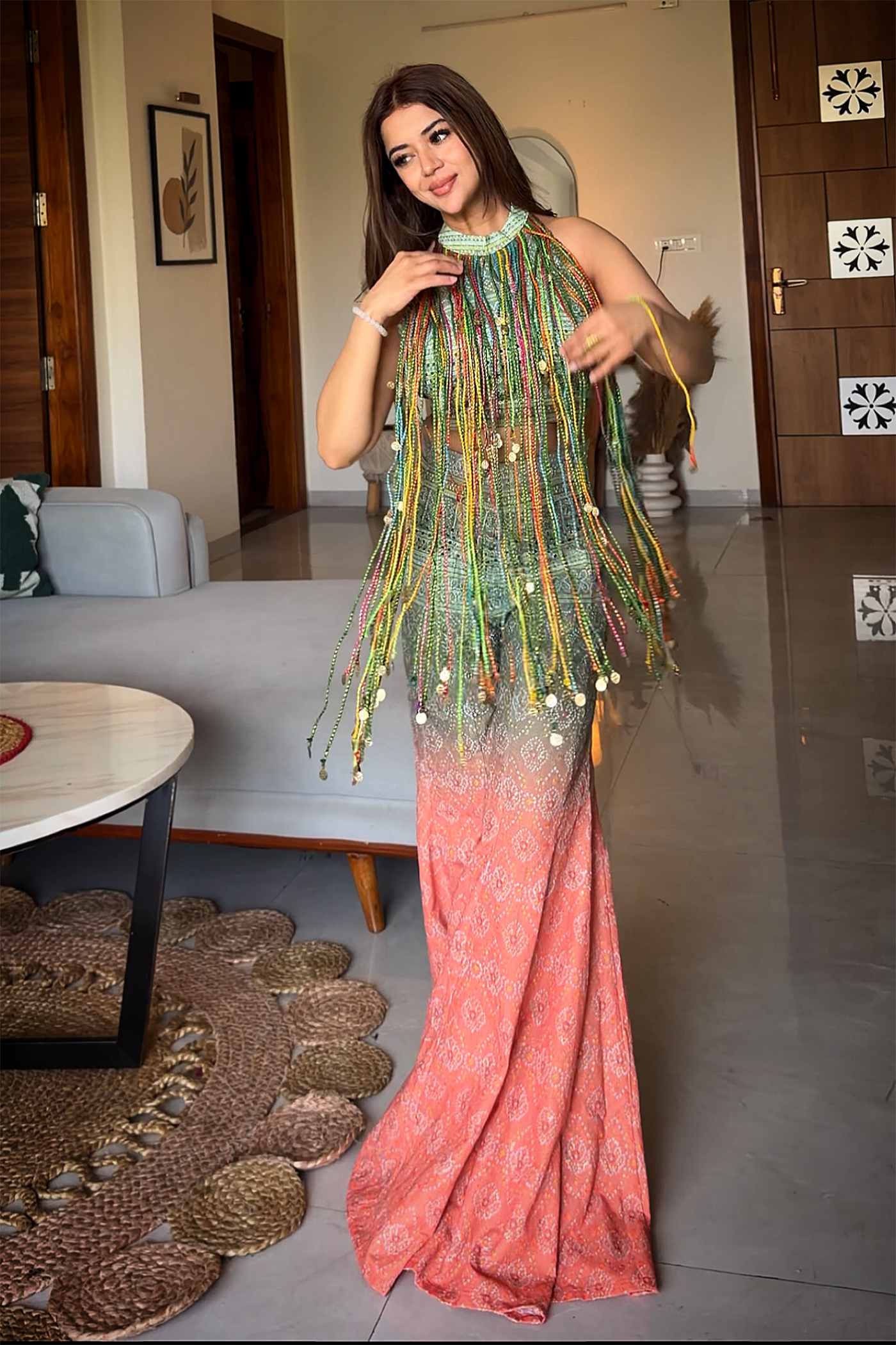 Rangrez Tassel Drape Set
