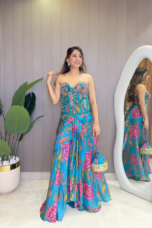 Paisley Garden Corset Ensemble