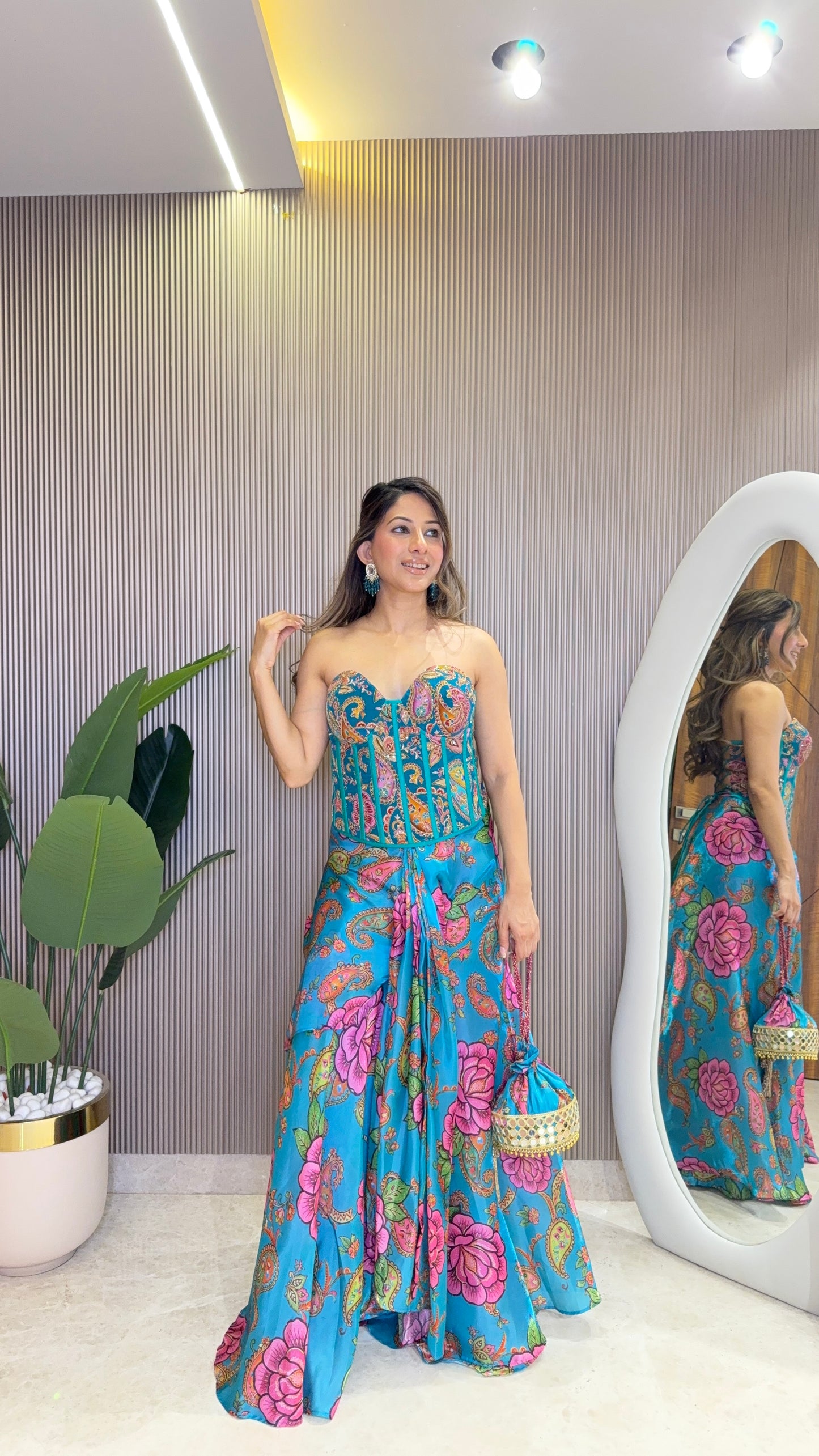 Paisley Garden Corset Ensemble