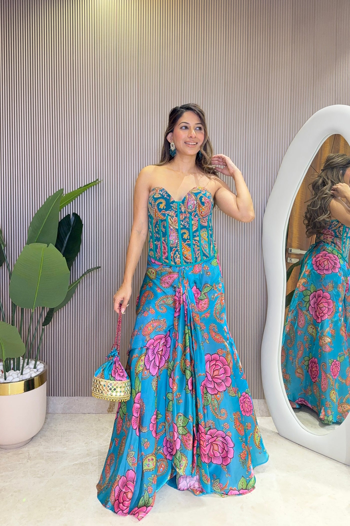 Paisley Garden Corset Ensemble