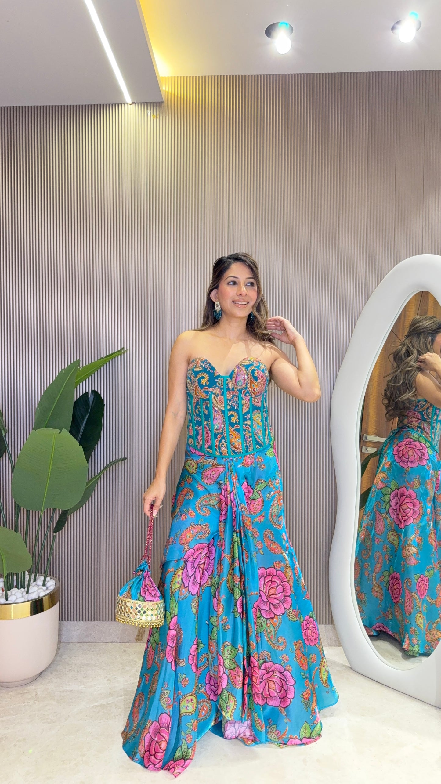 Paisley Garden Corset Ensemble