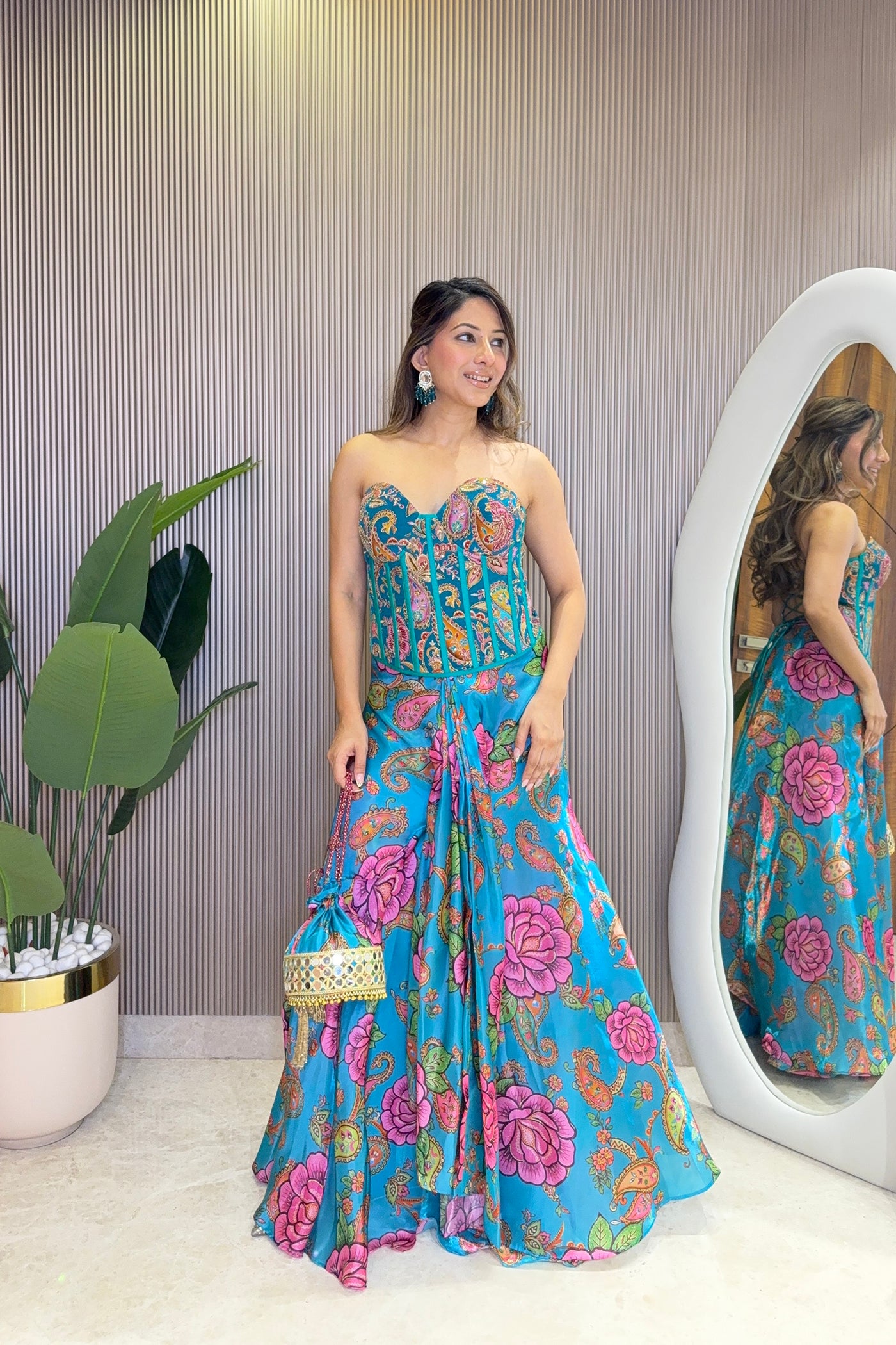 Paisley Garden Corset Ensemble