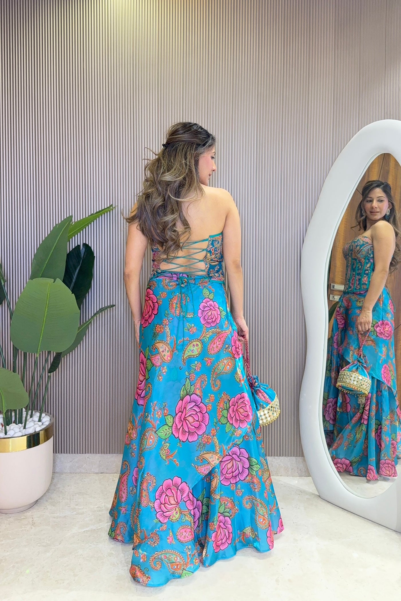 Paisley Garden Corset Ensemble