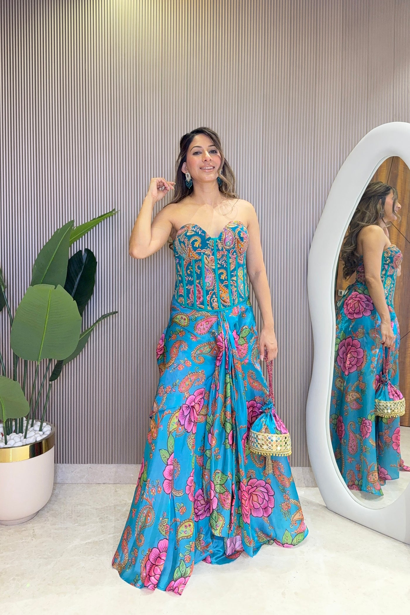 Paisley Garden Corset Ensemble
