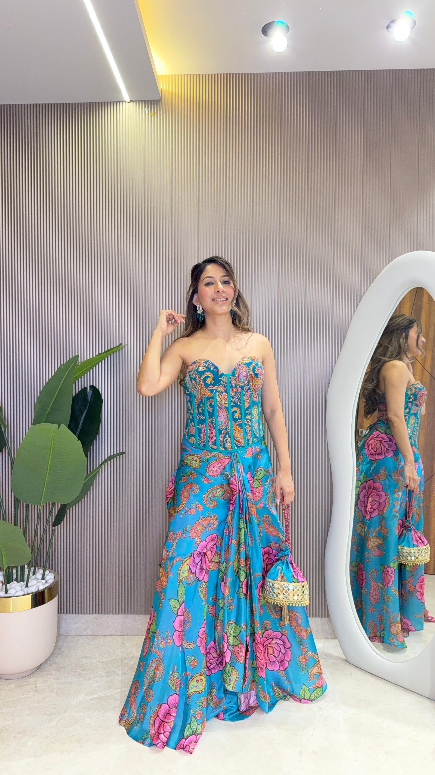 Paisley Garden Corset Ensemble