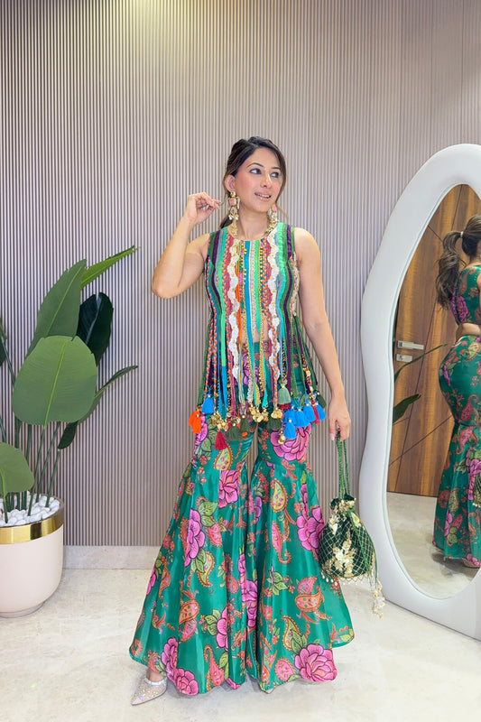 Carnival Bloom Tassel Co-ord Set