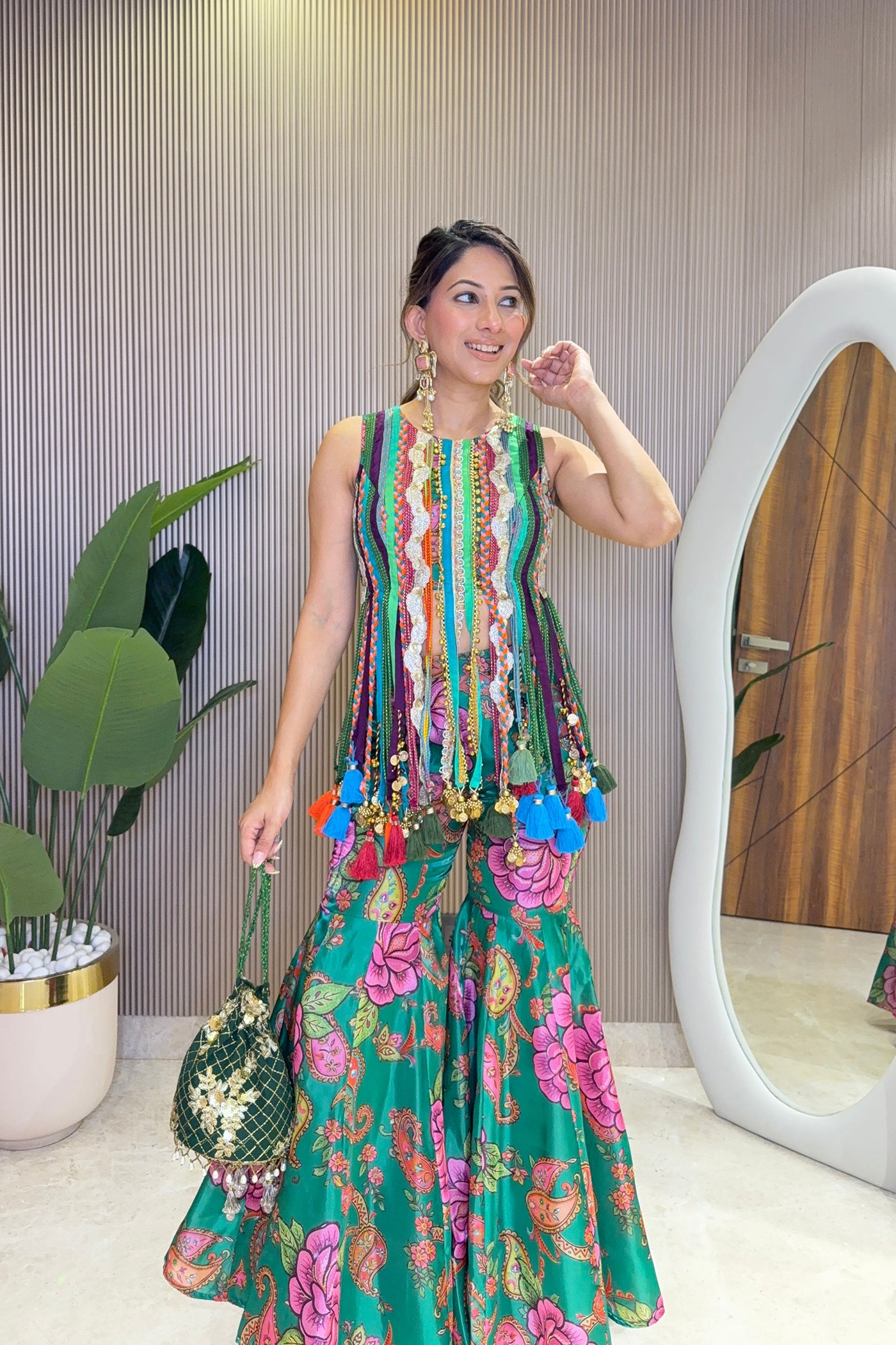 Carnival Bloom Tassel Co-ord Set