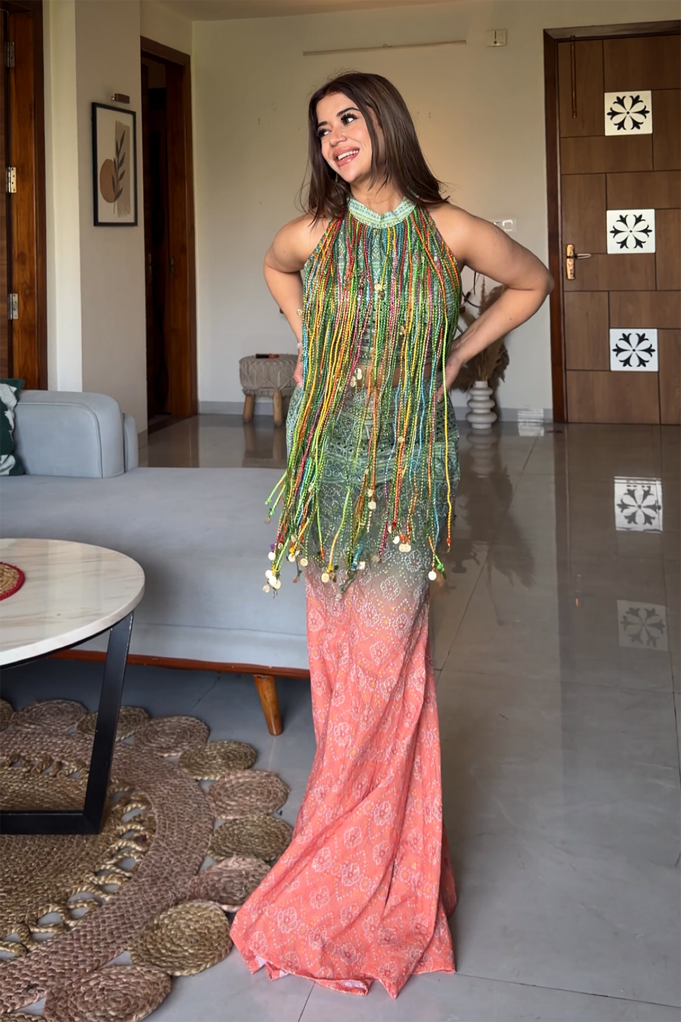 Rangrez Tassel Drape Set