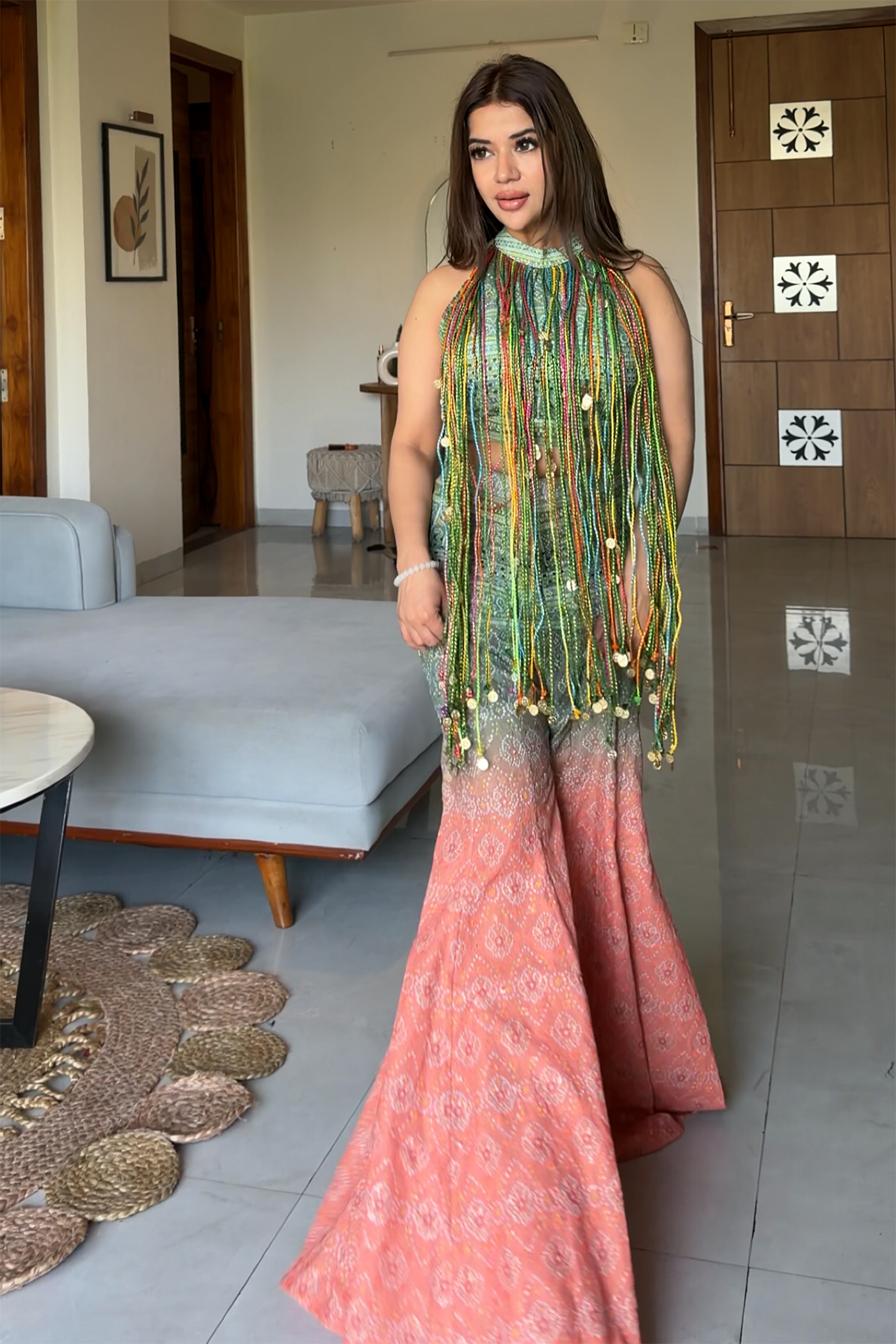 Rangrez Tassel Drape Set