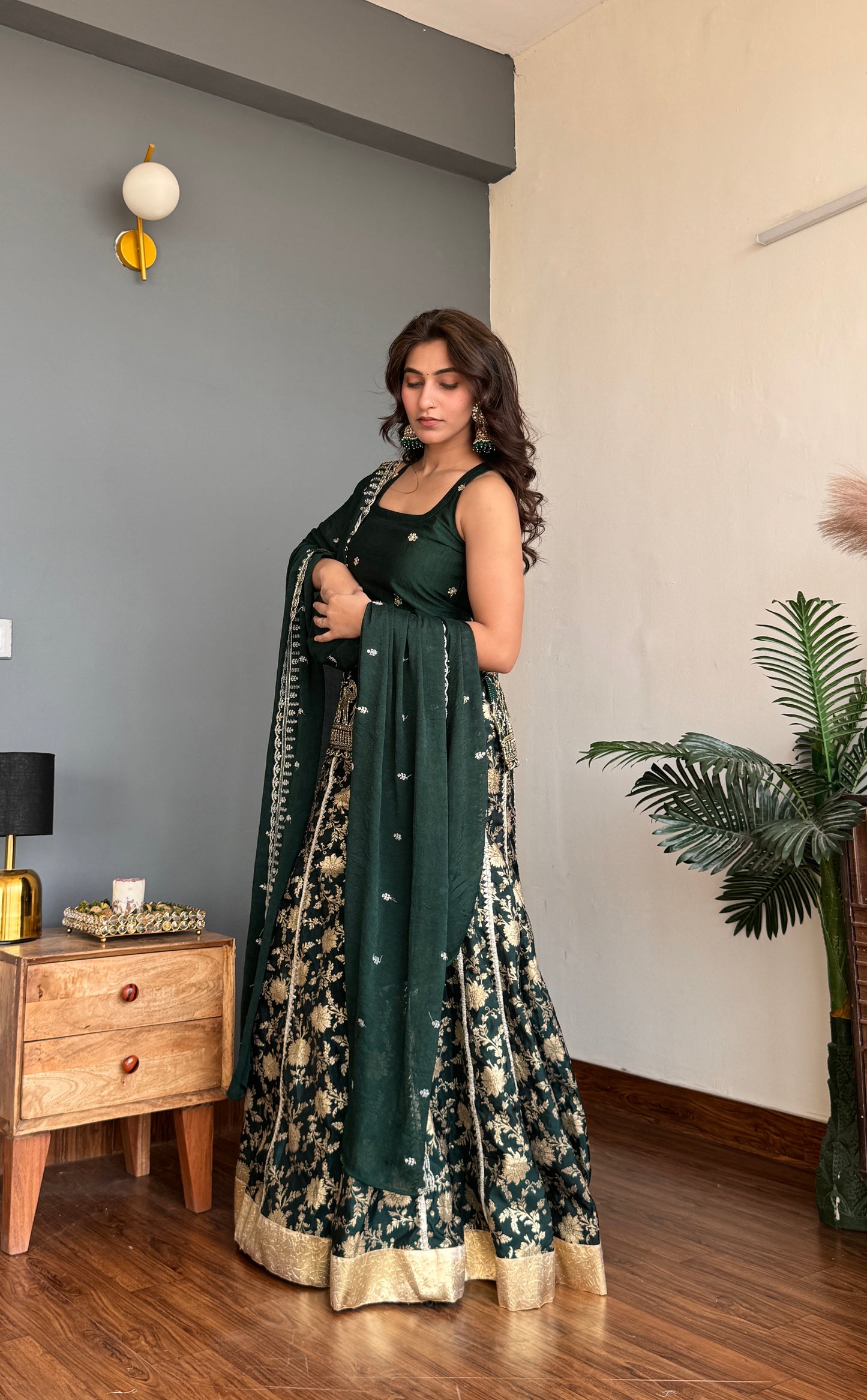 Vanra Emerald Plazzo set