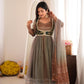 Zohra Earth Luxe Silk Jacket Anarkali Set