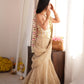 Champagne Grace Golden Foil Fish-Cut Skirt Set